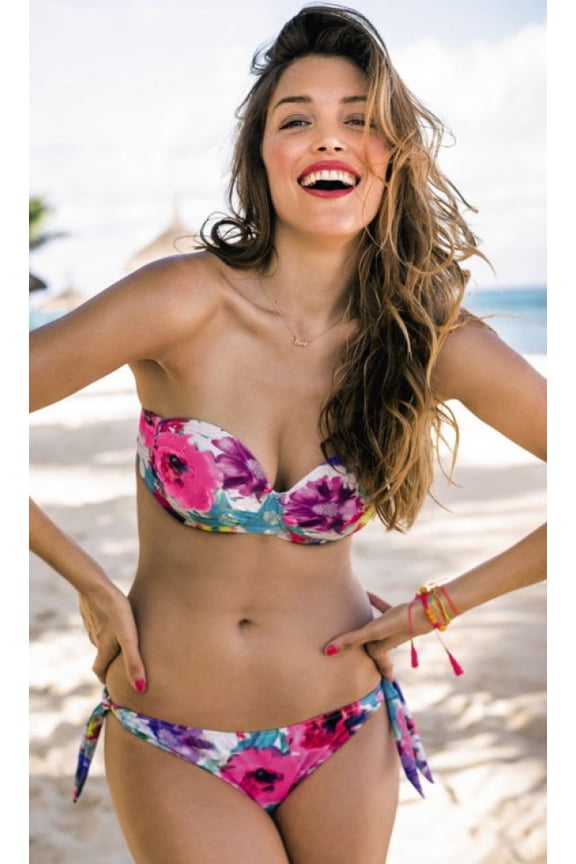 ROSA FAIA Neon Coco Light Bandeau Bikini Set, US 8C, UK 32C, NWOT