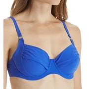 ROSA FAIA ANITA Royal Blue Island Hopping Twiggy Bikini Swim Top, US 8C, UK 32C, NWOT