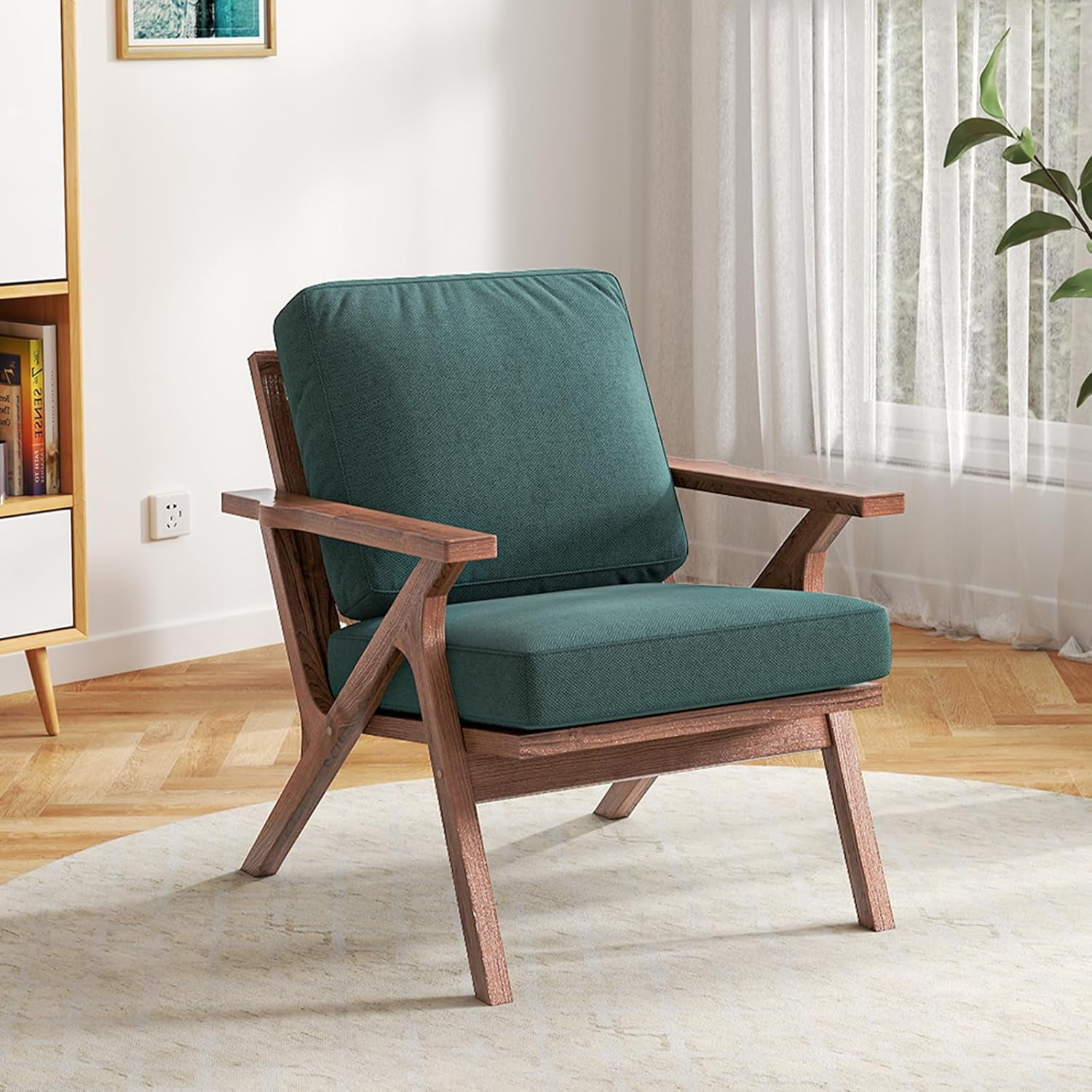 ANJ Accent Chair Mid Century Living Room Chairs Modern Armchair Solid ...