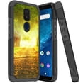 thumbnail image 1 of ANJ+ Dual Layer Shockproof Hybrid Case + [Tempered Glass] Cover for Cricket Icon 3, Splendor, AT&T Motivate 2 - Sunrise Walk, 1 of 4