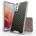 thumbnail image 1 of ANJ+ Hybrid Slim Hard Back Cover Case Flexible Bumper for Samsung Galaxy S21 Plus - Carbon Fiber Print, 1 of 3