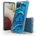 thumbnail image 1 of ANJ+ Hybrid Slim [Scratch-Proof] Hard Back Cover Case w/Flexible Bumper Compatible with Samsung Galaxy A32 5G - Dolphins, 1 of 5