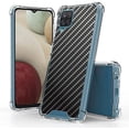 thumbnail image 1 of ANJ+ Hybrid Slim [Scratch-Proof] Hard Back Cover Case w/Flexible Bumper Compatible with Samsung Galaxy A32 5G - Flying Carbon Fiber Print, 1 of 5