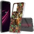 thumbnail image 1 of ANJ+ Hybrid Slim [Scratch-Proof] Hard Back Cover Case w/Flexible Bumper Compatible with T-Mobile REVVL V+ 5G - Buck Camo, 1 of 6