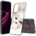 thumbnail image 1 of ANJ+ Hybrid Slim [Scratch-Proof] Hard Back Cover Case w/Flexible Bumper Compatible with T-Mobile REVVL V+ 5G - Cute Kitten, 1 of 6