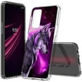 thumbnail image 1 of ANJ+ Hybrid Slim [Scratch-Proof] Hard Back Cover Case w/Flexible Bumper Compatible with T-Mobile REVVL V+ 5G - Purple Husky, 1 of 6