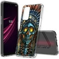 thumbnail image 1 of ANJ+ Hybrid Slim [Scratch-Proof] Hard Back Cover Case w/Flexible Bumper Compatible with T-Mobile REVVL V+ 5G - Skull Chief 2, 1 of 6