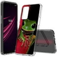 thumbnail image 1 of ANJ+ Hybrid Slim [Scratch-Proof] Hard Back Cover Case w/Flexible Bumper Compatible with T-Mobile REVVL V+ 5G - Tree Frog, 1 of 6