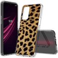 thumbnail image 1 of ANJ+ Hybrid Slim [Scratch-Proof] Hard Back Cover Case w/Flexible Bumper Compatible with T-Mobile REVVL V+ 5G - Yellow Cheetah, 1 of 6