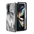 thumbnail image 1 of ANJ+ Protective Snap-On Design Printed Case Compatible with Samsung Galaxy Z Fold 4 - Half Face Wolf, 1 of 5