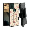 thumbnail image 1 of ANJ+ Rugged Shockproof Holster Case w/Card Slot, Kickstand + Tempered Glass for Motorola Moto G Stylus 5G - Cute Sakura, 1 of 4