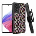 thumbnail image 1 of ANJ+ Rugged Shockproof Hoster Case w/Card Slot, Kickstand + Tempered Glass Cover for Samsung Galaxy A33 5G - Candy Skulls, 1 of 5