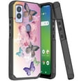 thumbnail image 1 of ANJ+ Shockproof Dual Layer Slim Hard Case + Tempered Glass Cover Compatible with Cricket Magic 5G, AT&T Propel - Butterfly Fantasy, 1 of 5