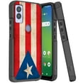 thumbnail image 1 of ANJ+ Shockproof Dual Layer Slim Hard Case + Tempered Glass Cover Compatible with Cricket Magic 5G, AT&T Propel - Puerto Rico Flag, 1 of 5