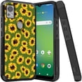 thumbnail image 1 of ANJ+ Shockproof Dual Layer Slim Hard Case + Tempered Glass Cover Compatible with Icon 5, AT&T Motivate 4 - Sunflowers Delight, 1 of 5