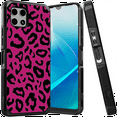thumbnail image 1 of ANJ+ Shockproof Dual Layer Slim Hard Case + Tempered Glass Cover Compatible with T-Mobile REVVL 7 5G - Hot Pink Leopard, 1 of 4