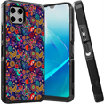 thumbnail image 1 of ANJ+ Shockproof Dual Layer Slim Hard Case + Tempered Glass Cover Compatible with T-Mobile REVVL 7 5G - Tribal Birds, 1 of 4