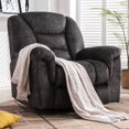 ANJ Swivel Rocker Recliner Chair, Oversized Manual 360 Degree Swivel