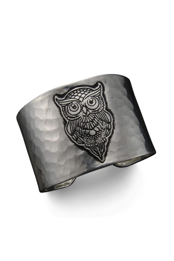 Silver Plated Collection Cuff Bracelet - Owl