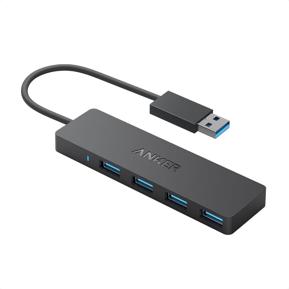 Anker USB Hub, 4-in-1 USB Splitter, 4 USB-A Ports with 5Gbps Data Transfer, Extender for USB-A Port Laptop, PC, Desktop and More (0.7ft USB-A Connector, Charging Not Supported)