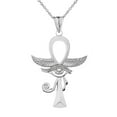 thumbnail image 1 of ANKH WITH EYE OF HORUS PENDANT NECKLACE IN WHITE GOLD :  14K  Pendant only, 1 of 1
