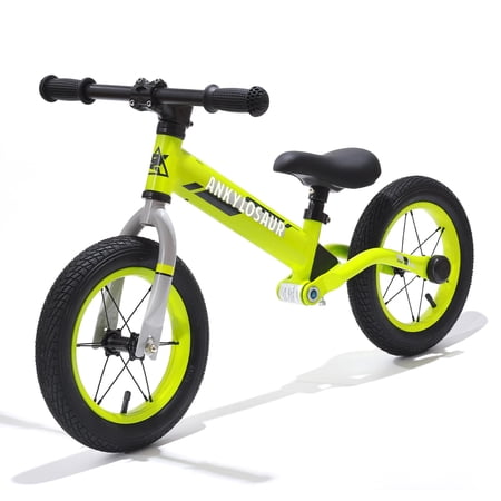 ANKLOSAUR 12" Green Adjustable Seat Training Bike