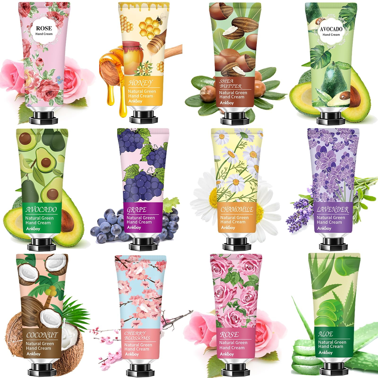 ANKOOY 12 Pack Hand Cream Gift Sets for Mother's Day Women and Girls