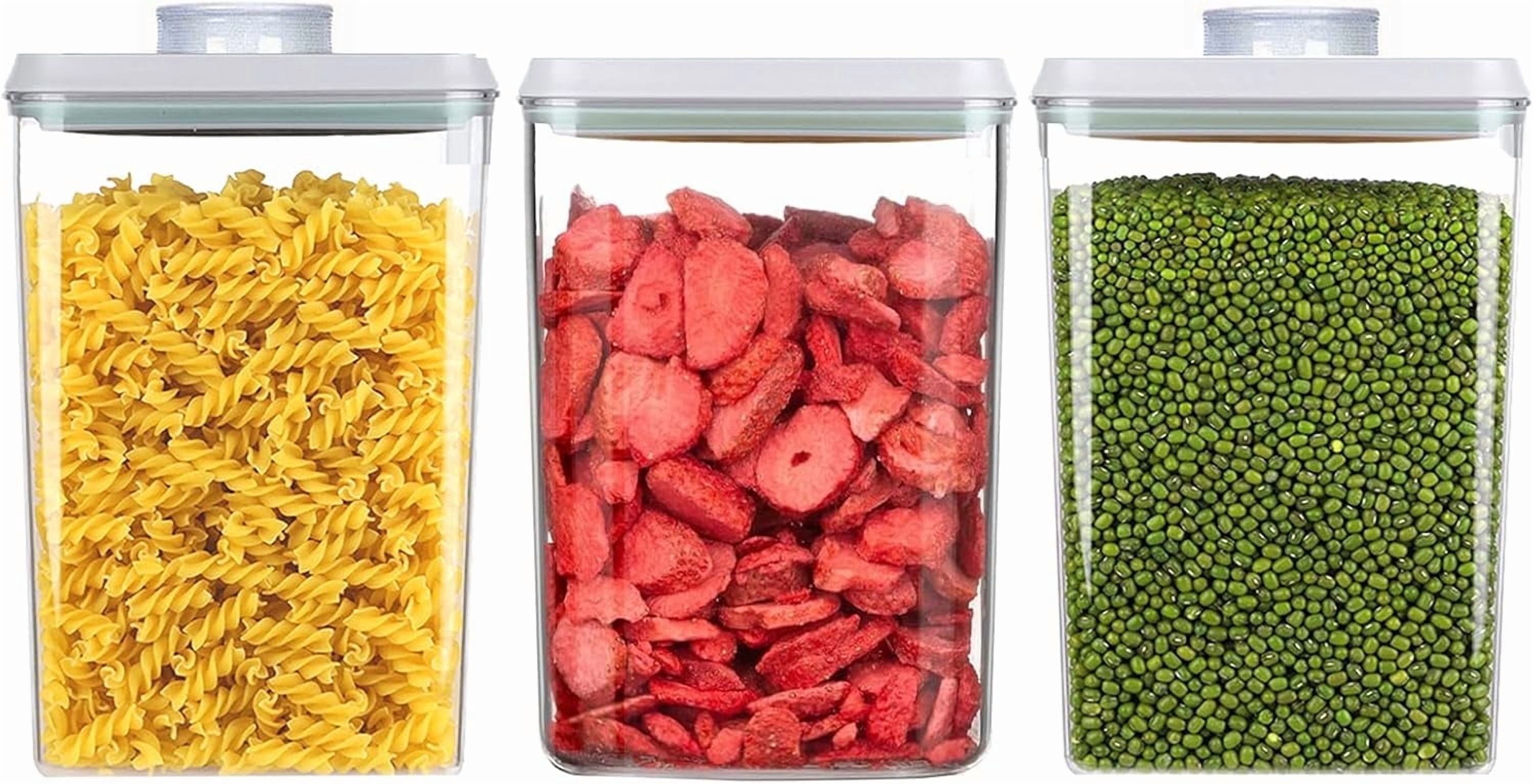ANKOU 3-Piece 1.2Qt Airtight, BPA-Free Plastic Food Storage Containers for Kitchen and Pantry