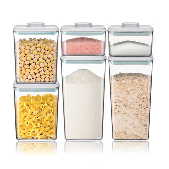 ANKOU 6-Piece Airtight Food Storage Container Set with Lids, Kitchen and Pantry