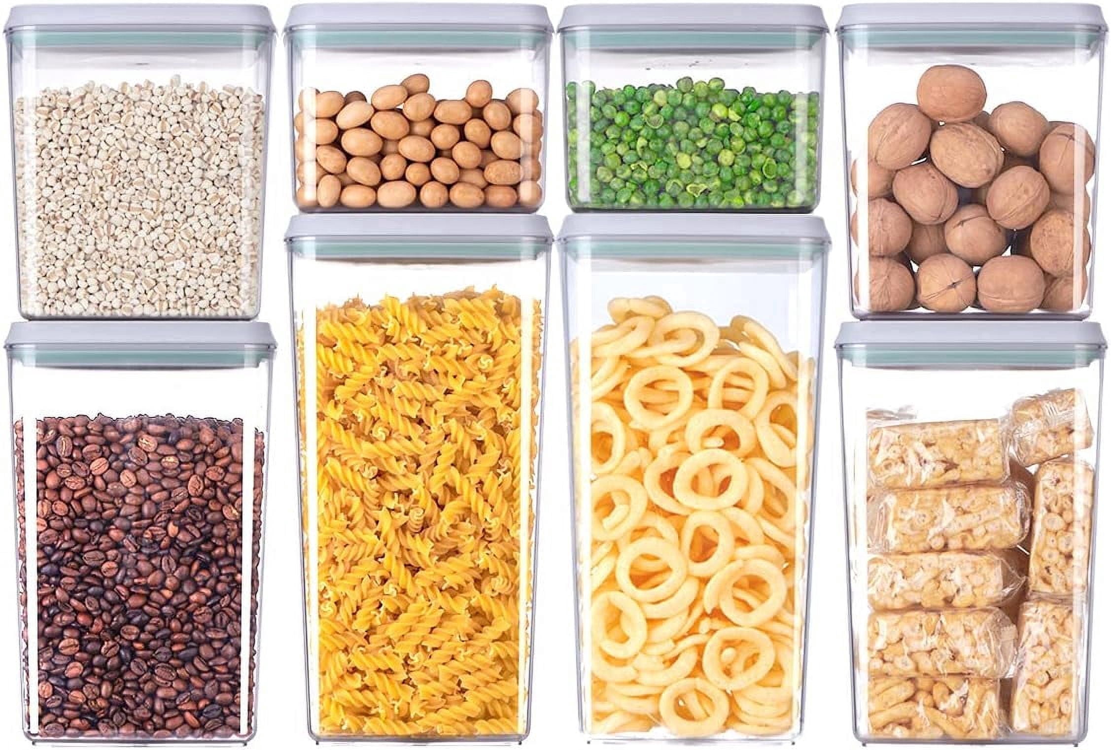 ANKOU Pop Container Clear Airtight  Storage Containers 8 Count  Food Storage Set with Lids