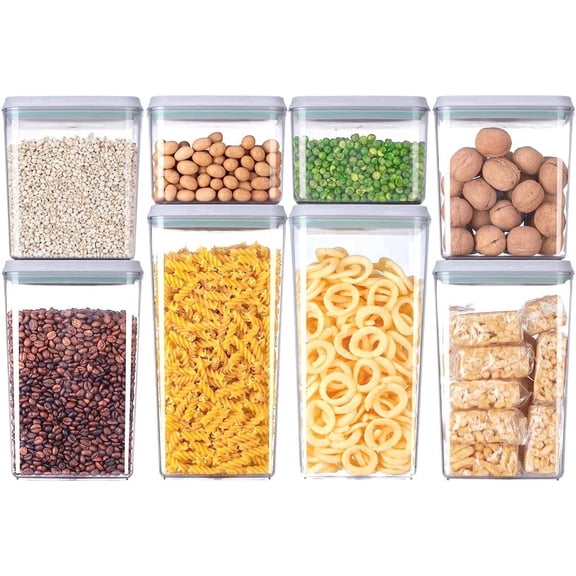ANKOU Pop Container Clear Airtight Storage Containers 8 Count Food Storage Set with Lids
