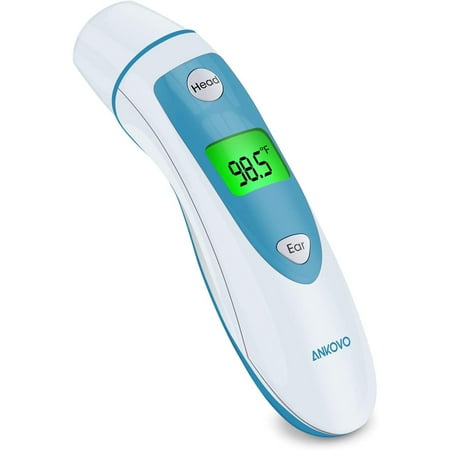 ANKOVO Digital Infrared Forehead and Ear Thermometer for Fever,The Non-Contact Infrared Thermometer for Kid,Adult