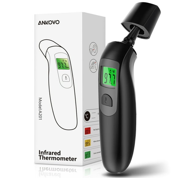 ANKOVO Dual Mode Infrared Thermometer, 1s Reading, 3 Colors Backlight, 25 Memories Recall, All Ages