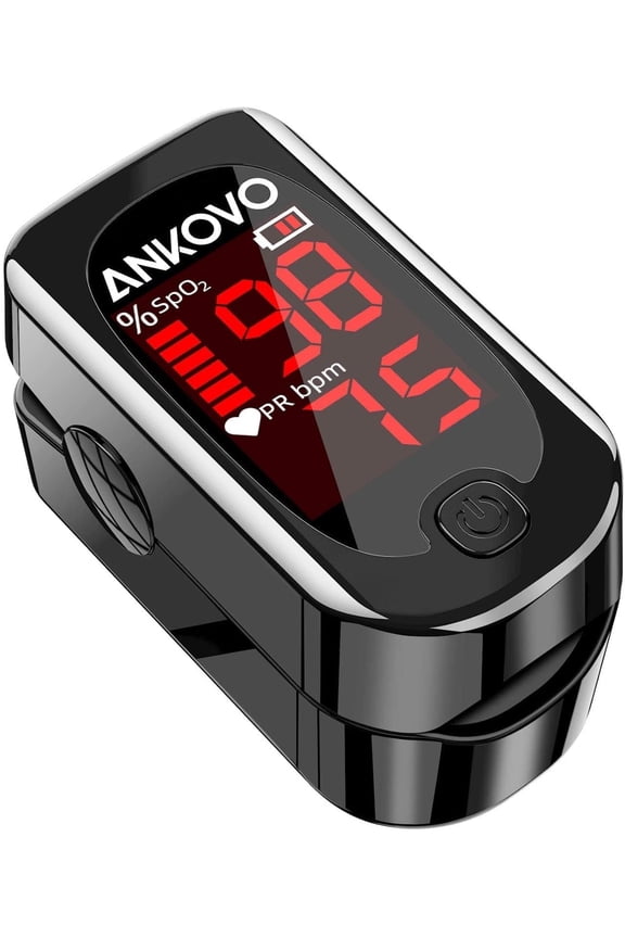 Pulse Oximeter Fingertip, Blood Oxygen Saturation Monitor with Pulse Rate, Heart Rate Monitor