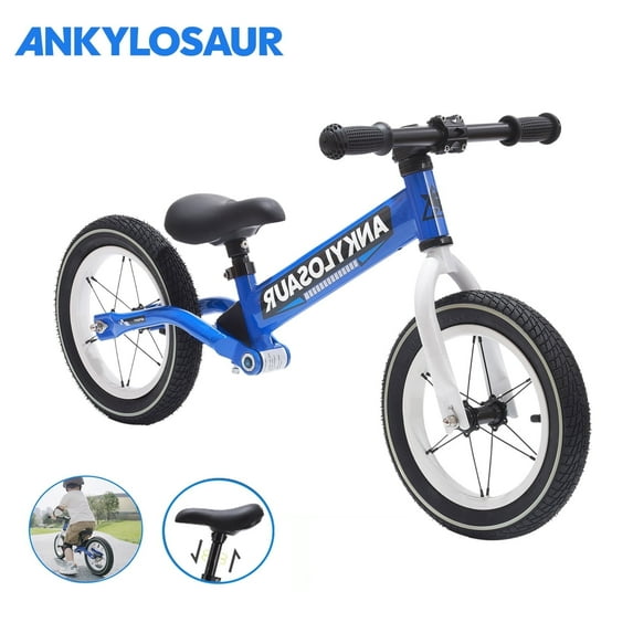 ANKYLOSAUR Lightweight 12" Aluminum Balance Bike for 2-5 Yr Olds, Unisex No-Pedal Trainer, Blue