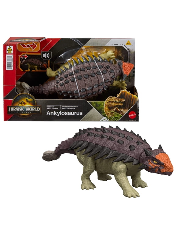 Rebirth Wild Roar Ankylosaurus Dinosaur Toy, Tail Attack Motion & Sound