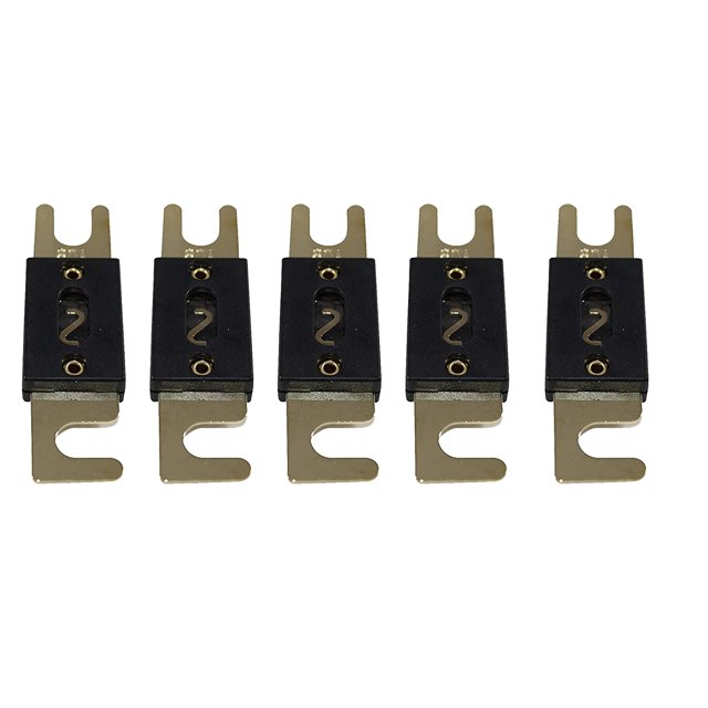 5-Pack 80 Amp AGU Gold-Tone Fuses – For Car Audio / Stereo Systems (DC 32V)