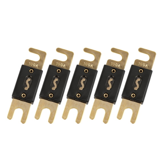 ANL Fuse 5 Pcs 100 Amp Gold Tone Plated for Car Audio Video Stereo