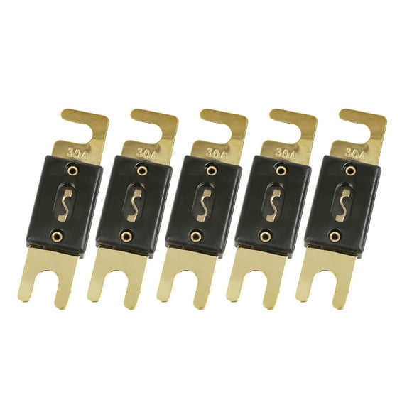 REGALWOVEN 5 Pcs 30 Amp ANL Fuse Gold Tone Plated for Auto Car Audio Video Stereo