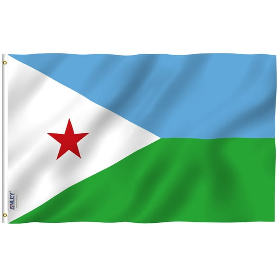 ANLEY 3 ft. x 5 ft Djibouti flag - Djiboutians Flags Polyester