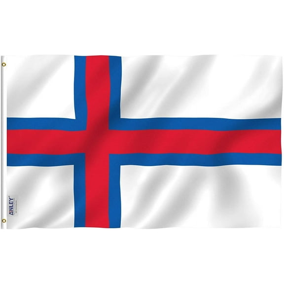 ANLEY 3 ft x 5 ft Faroe Islands Flag - Faroese Flags Polyester
