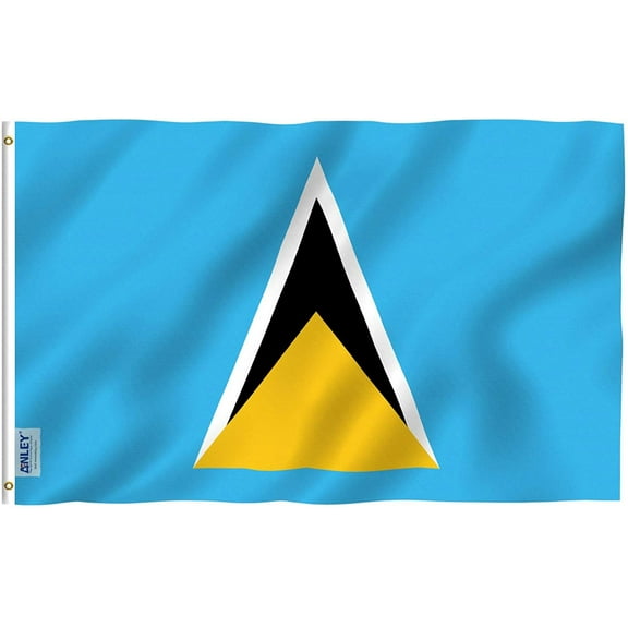 ANLEY 3 ft x 5 ft Saint Lucia Flag - Saint Lucian Flags Polyester