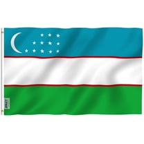 ANLEY 3 ft x 5 ft Uzbekistan Flag - Republic of Uzbekistan Flags Polyester