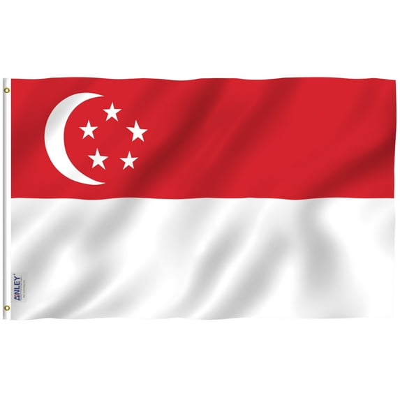 ANLEY 3 ftx 5 ft Singapore Flag - Singaporean Flags Polyester