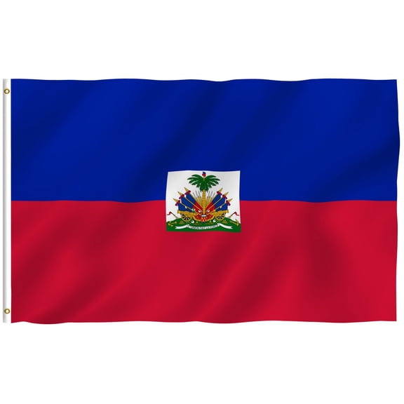 ANLEY Fly Breeze 3x5 Foot Haiti Flag - Vivid Color and UV Fade Resistant - Canvas Header and Double Stitched - Haitian National Flags Polyester with Brass Grommets 3 X 5 Ft