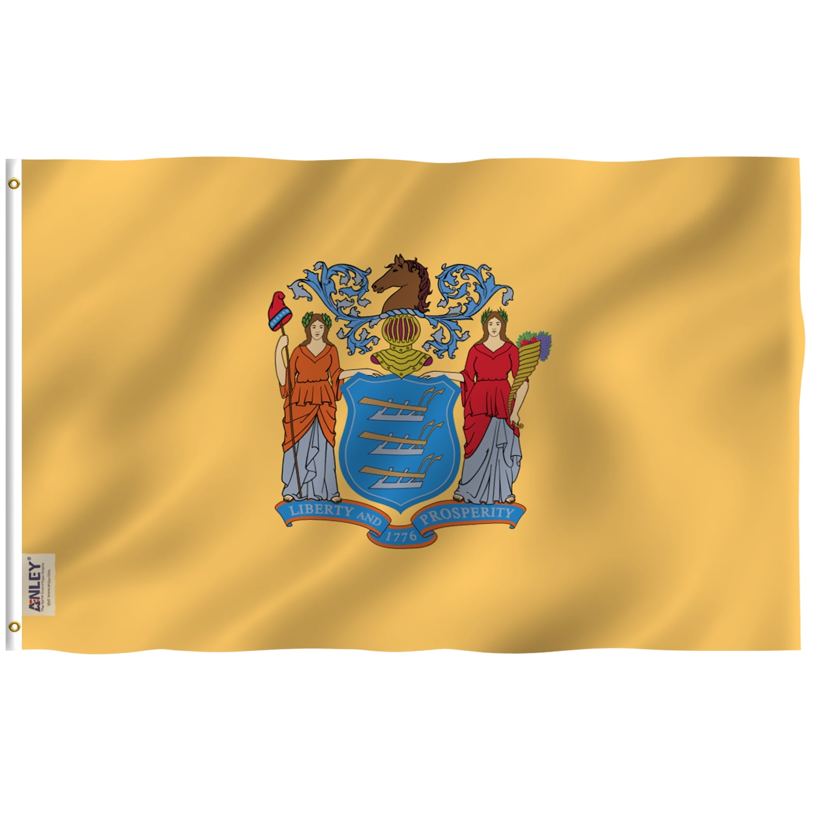 New Jersey State Flag 3' x 5' Polyester with Brass Grommets