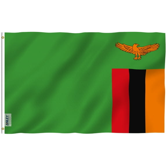 ANLEY 3' x 5' Zambia Flag - Zambian Flags Polyester