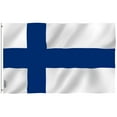 thumbnail image 1 of ANLEY Fly Breeze 3x5 Foot Finland Flag - Vivid Color and UV Fade Resistant - Canvas Header and Double Stitched - Finnish Finn National Flags Polyester with Brass Grommets 3 X 5 Ft, 1 of 7