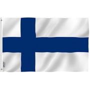 ANLEY 3x5 Foot Finland Flag - Finnish Finn National Flags Polyester