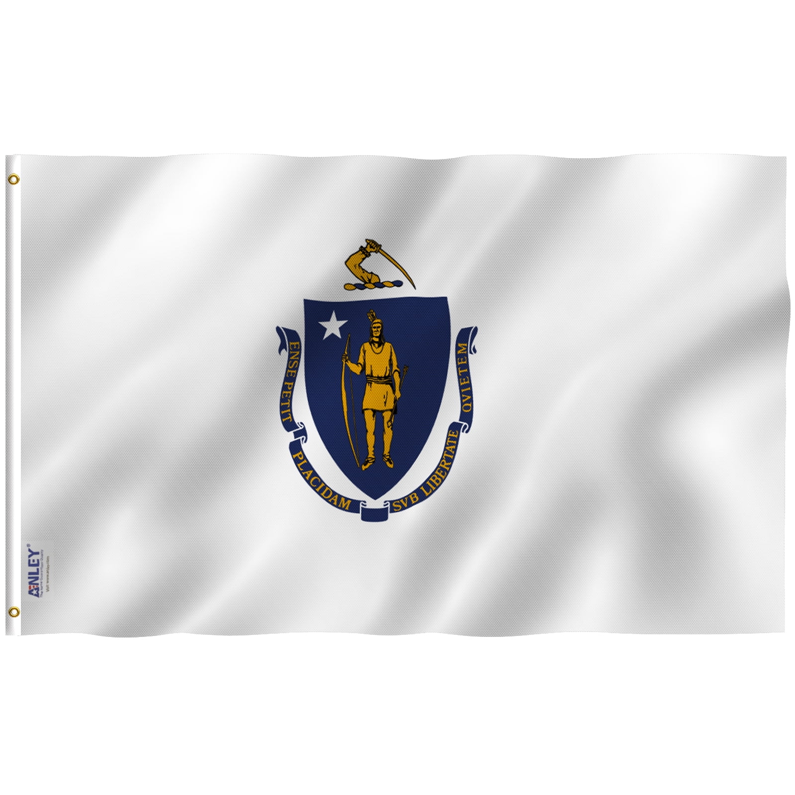 ANLEY 3x5 Foot Massachusetts State Flag - Massachusetts MA Flags Polyester